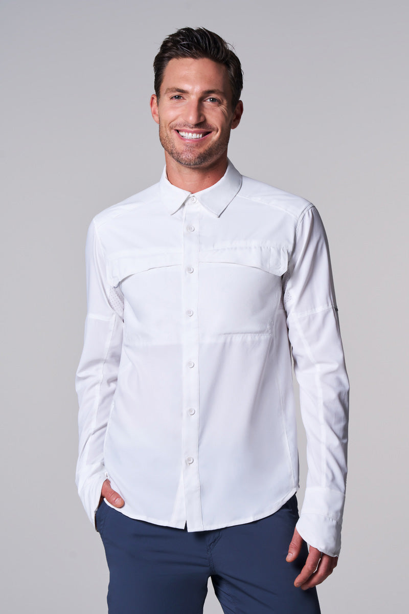 Men's Nassau Fishing Shirt | White