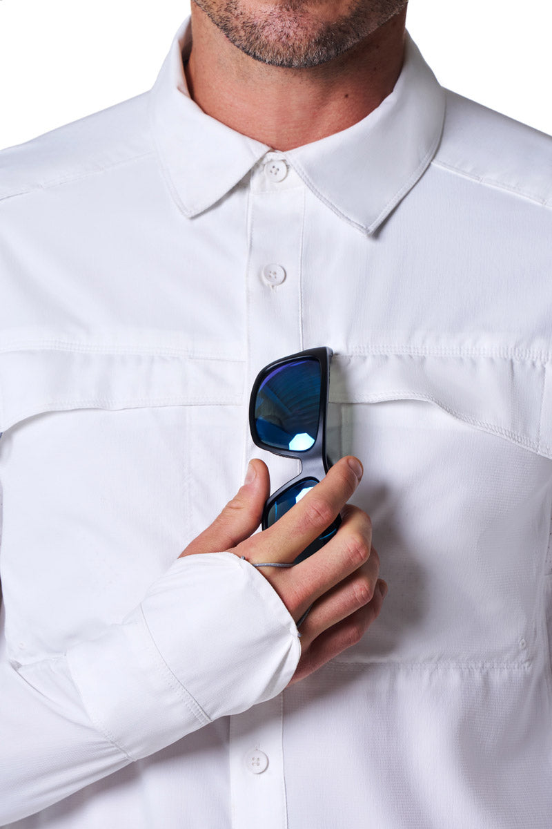 Men's Nassau Fishing Shirt | White