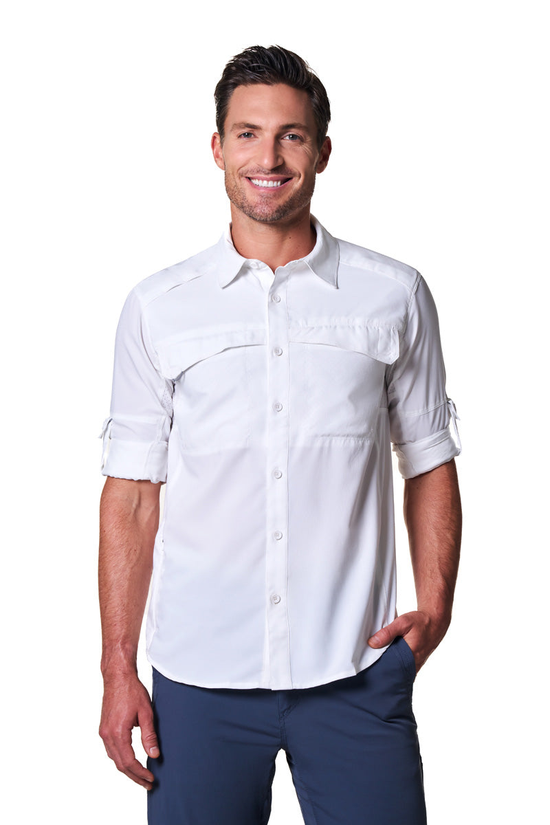 Men's Nassau Fishing Shirt | White
