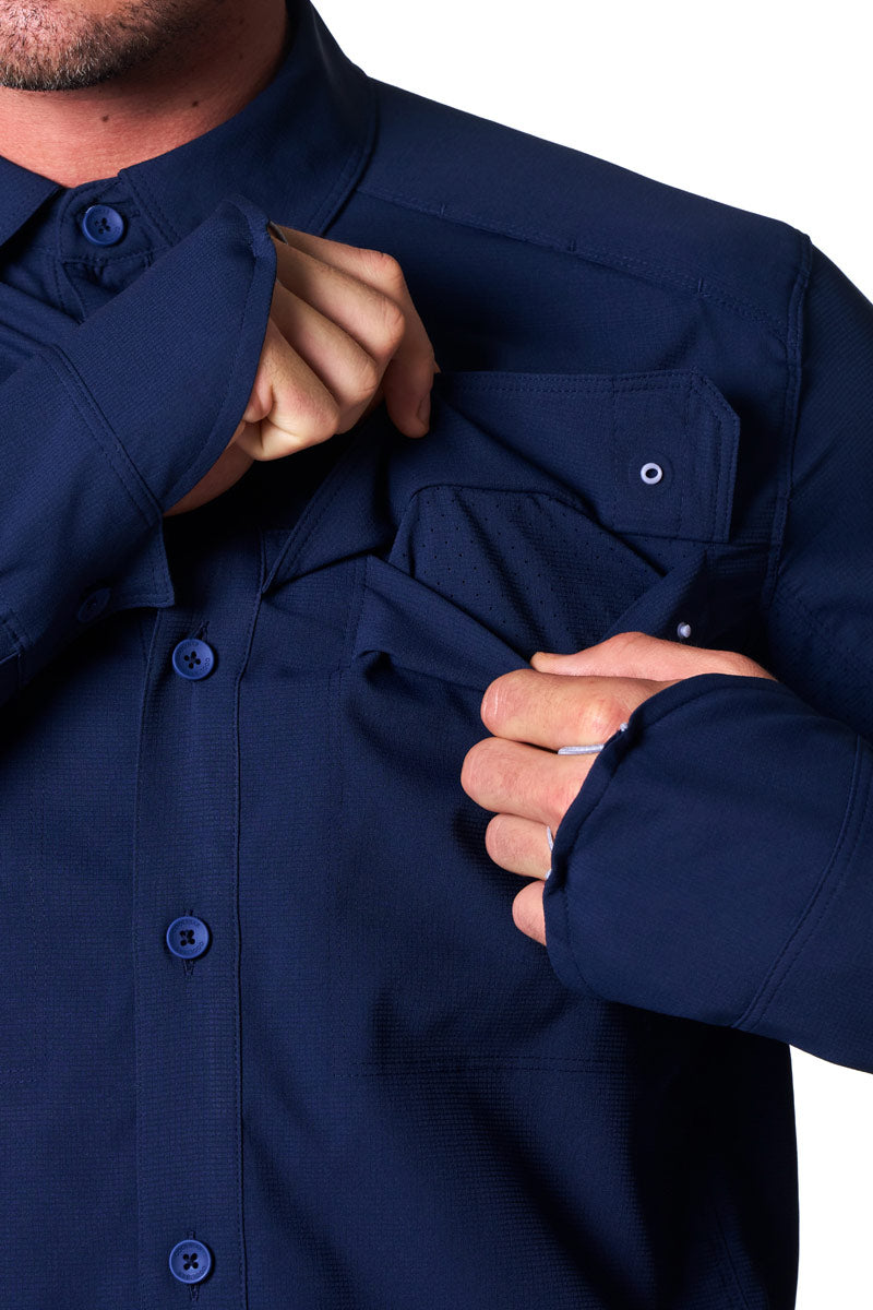 Men's Nassau Fishing Shirt | Navy