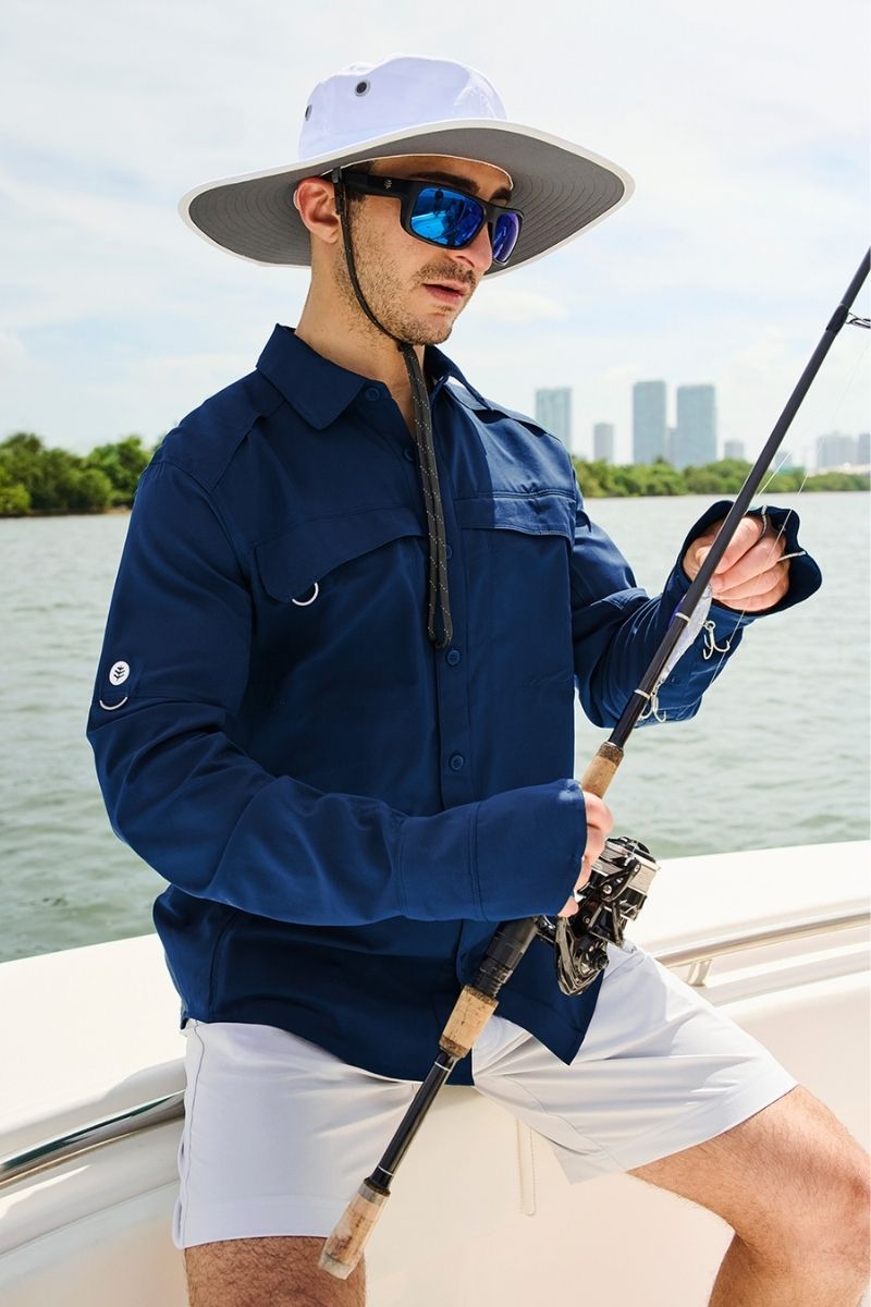 Men's Nassau Fishing Shirt | Navy