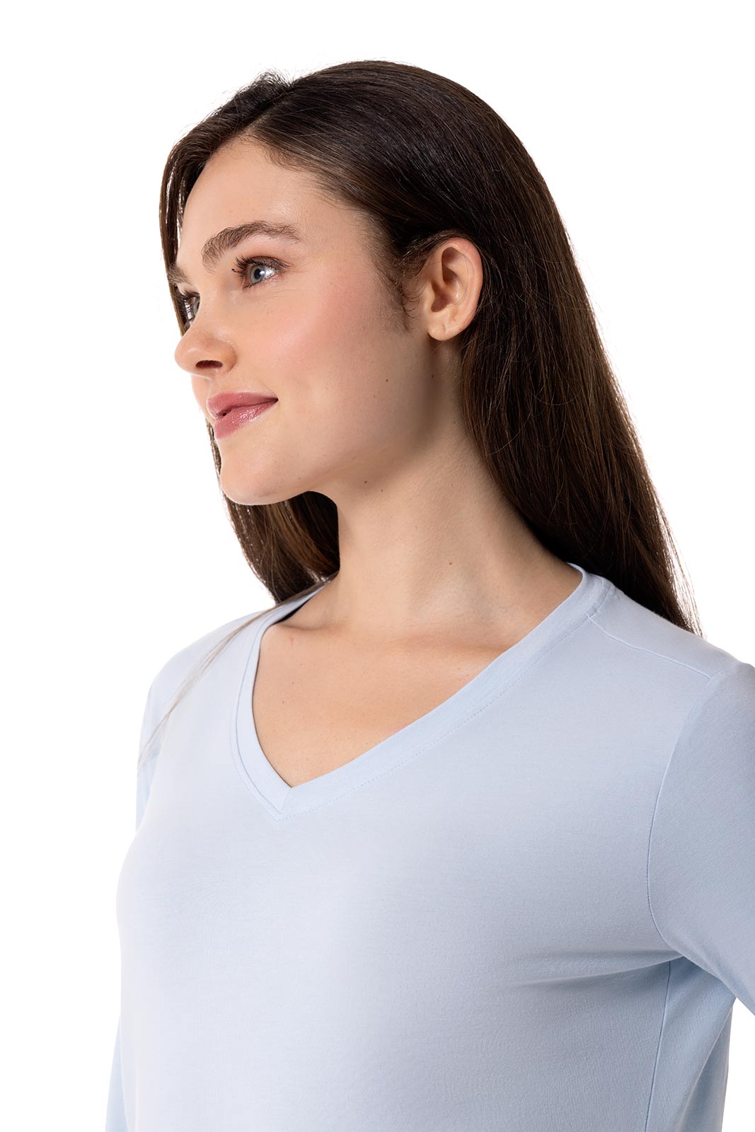 Women's Morada Everyday Long Sleeve V-Neck T-Shirt | Skyride