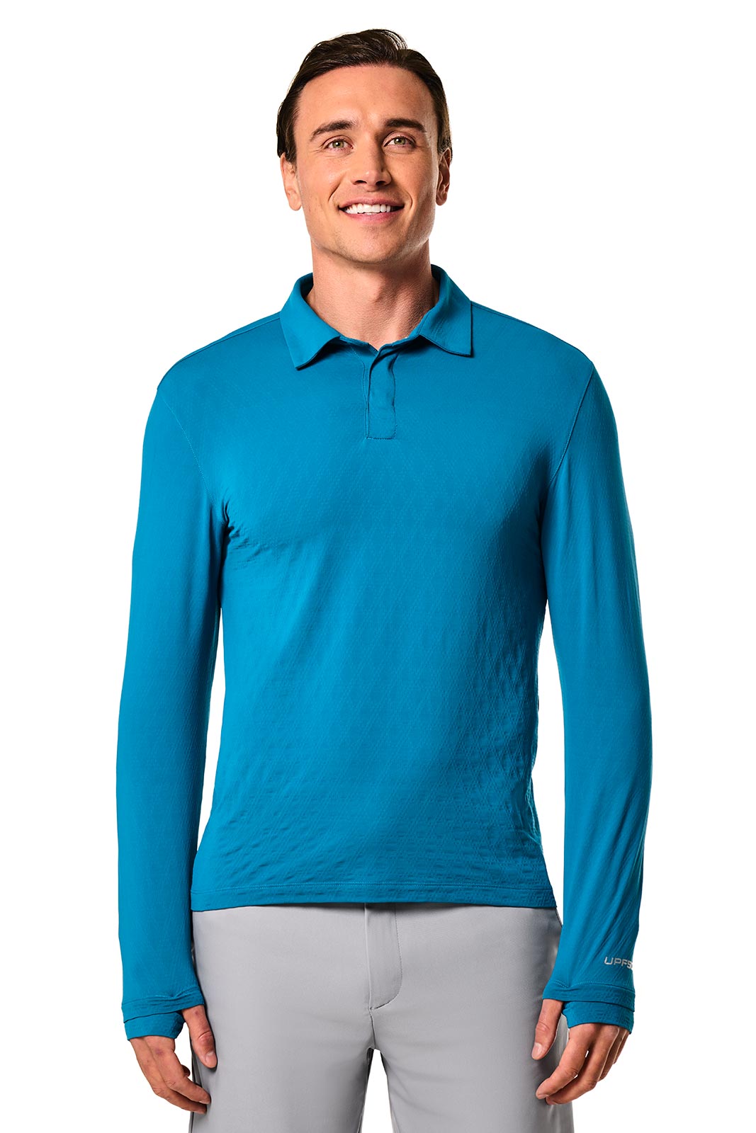 Men's Arobello Golf Polo | Bluejay Diamond Jacquard