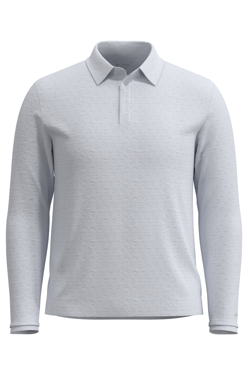 Men's Arobello Golf Polo | White Diamond Jacquard