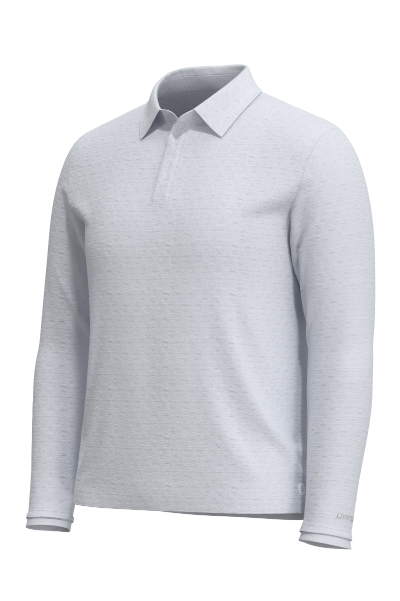Men's Arobello Golf Polo | White Diamond Jacquard