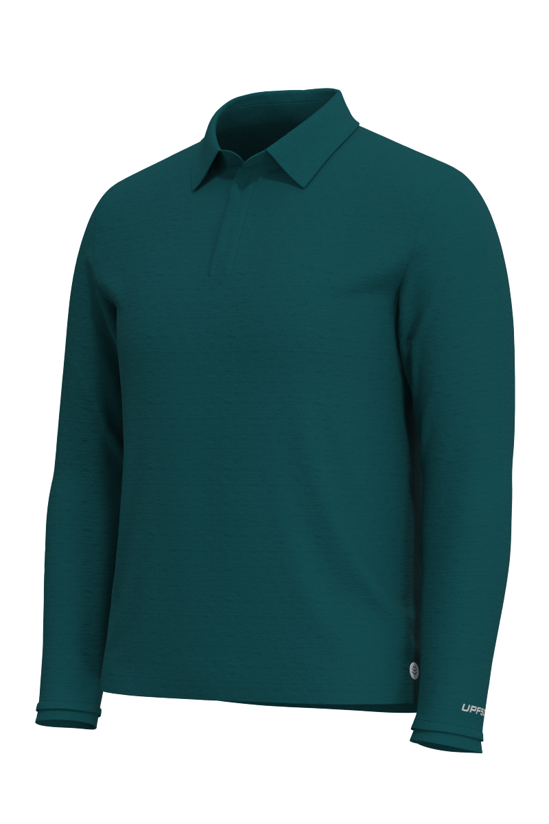Men's Arobello Golf Polo | Transformative Teal Diamond Jacquard Diamond Jacquard