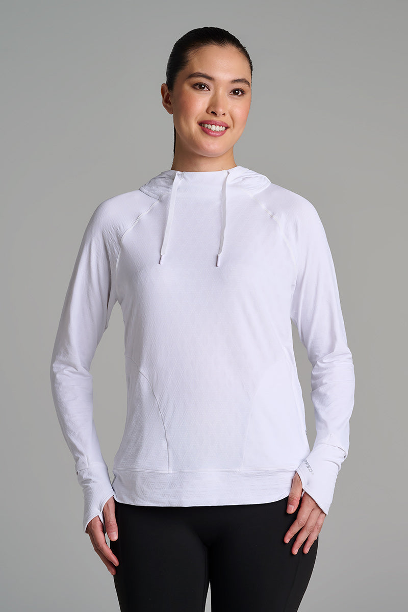 Women's Arabella Hoodie | White Diamond Jacquard