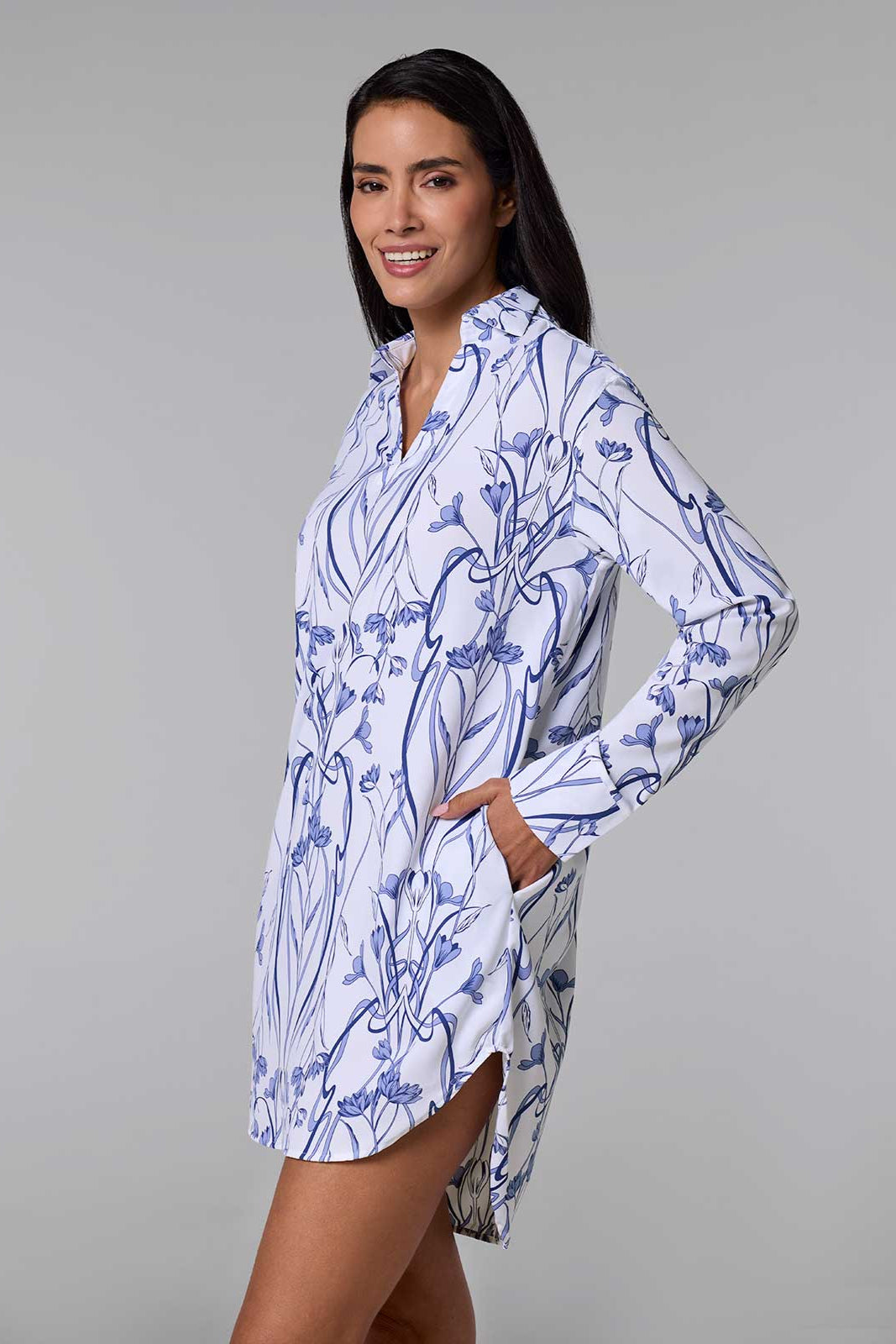 Women's Koesta Cover-Up | White Iris Dusk