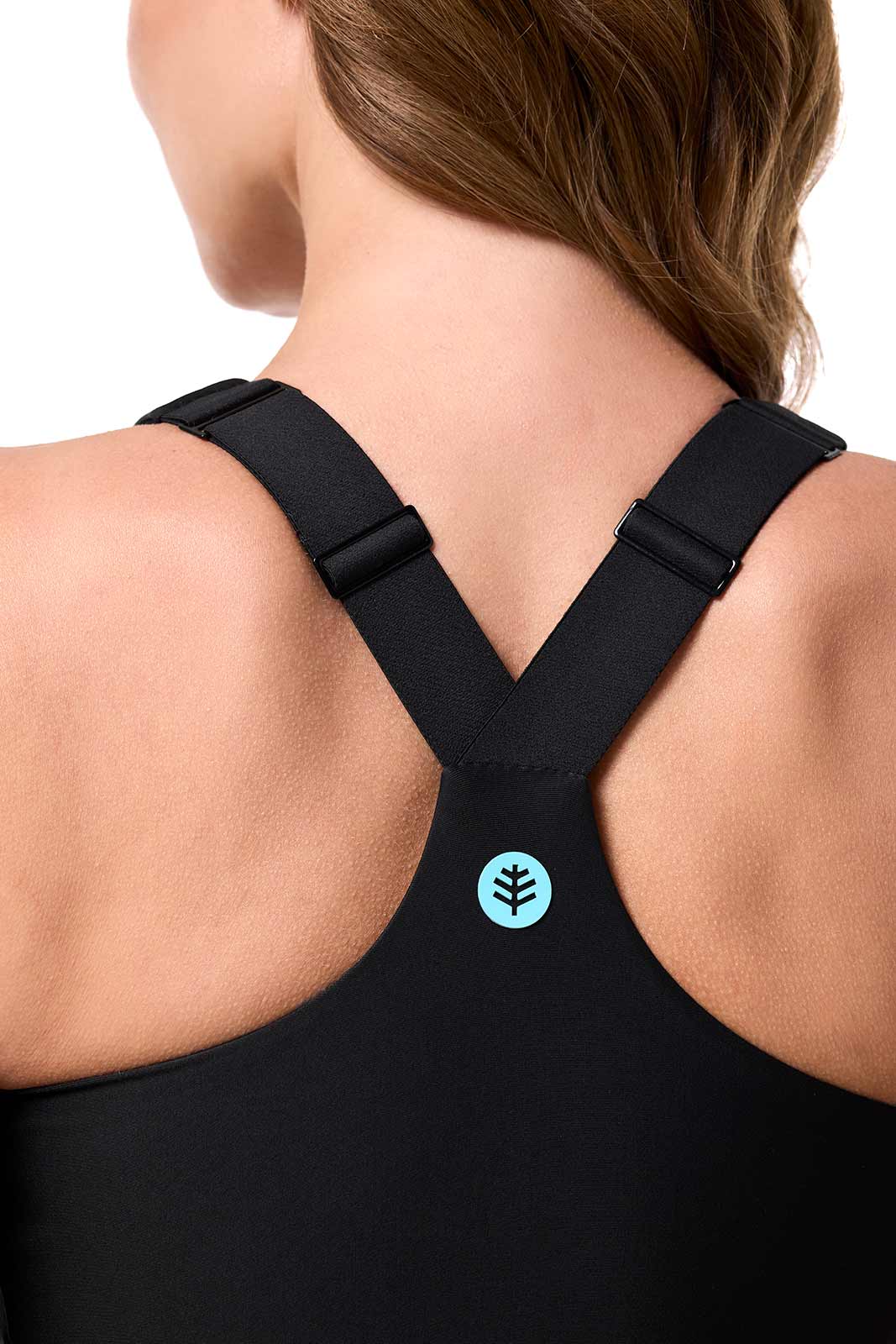 Women's Medley Zip-Up Swim Bra | Black