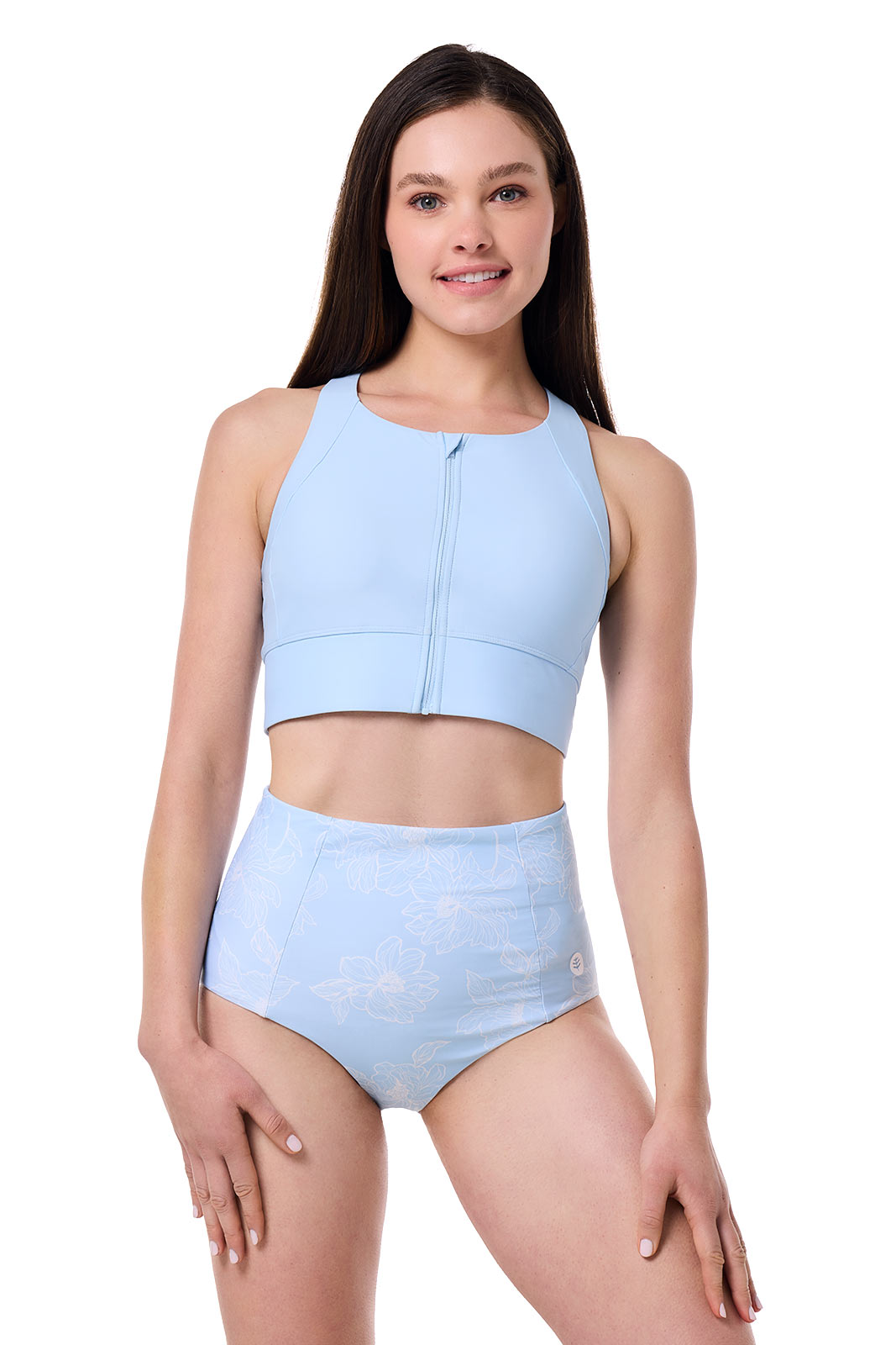 Women's Medley Zip-Up Swim Bra | Skyride