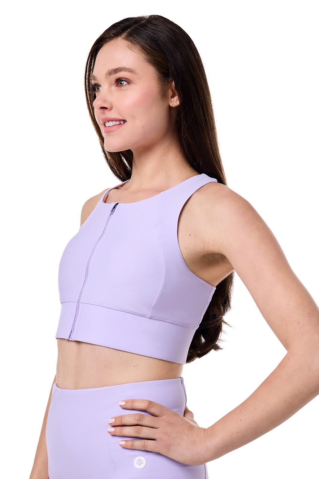 Women's Medley Zip-Up Swim Bra | Lavendula