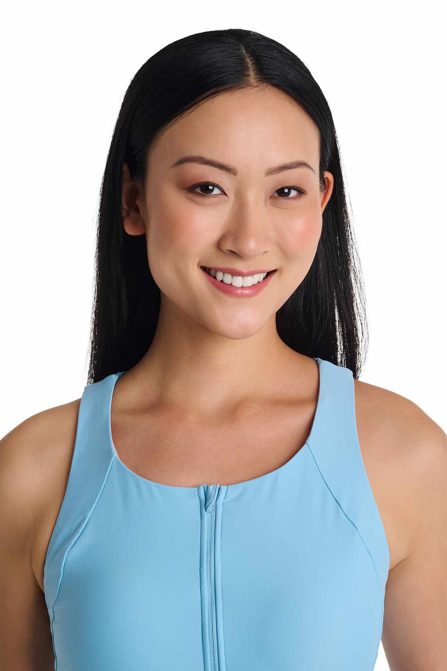 Women's Medley Zip-Up Swim Bra | Artic Blue