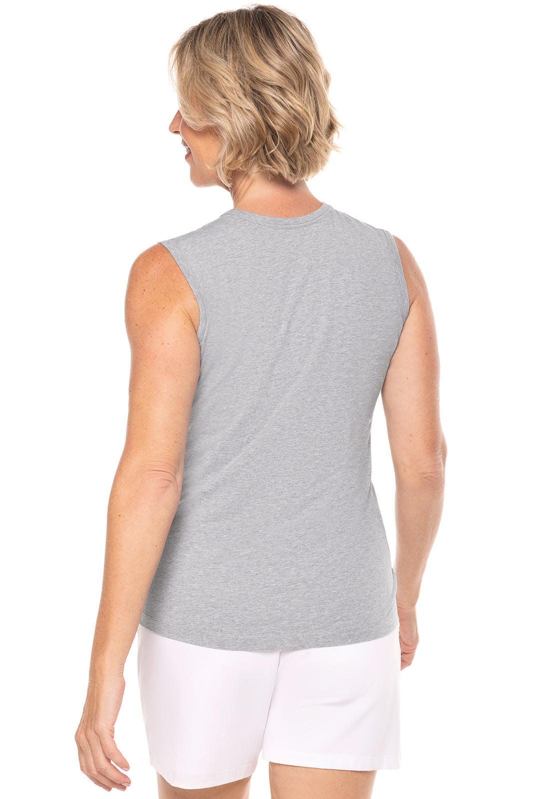 Women's LumaLeo High Neck Tank Top | Grey Heather