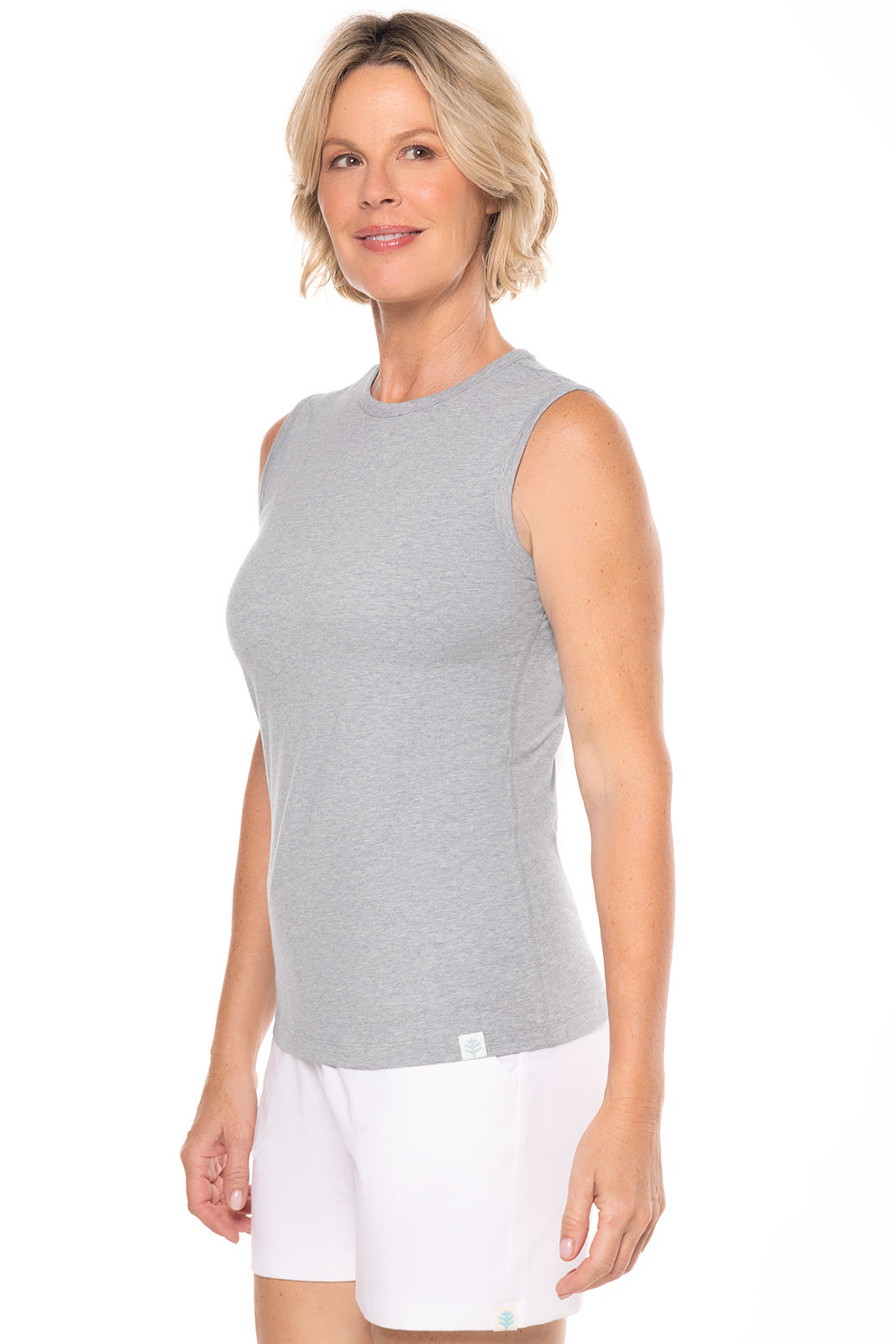 Women's LumaLeo High Neck Tank Top | Grey Heather