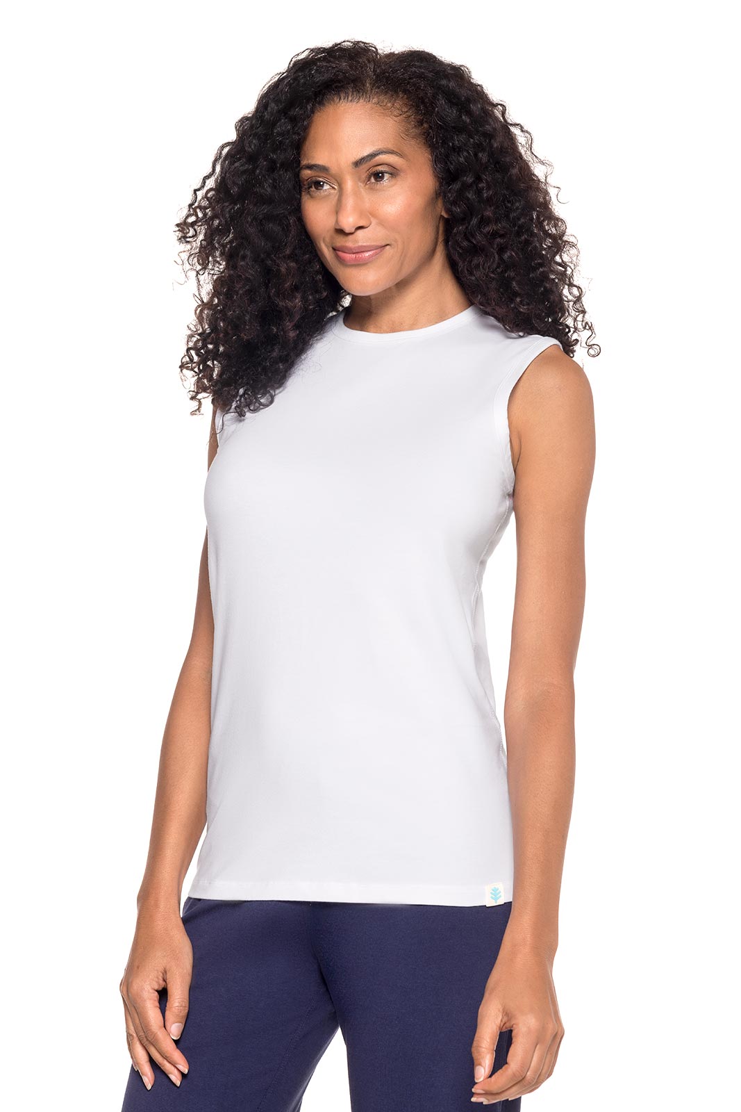 Women's LumaLeo High Neck Tank Top | White