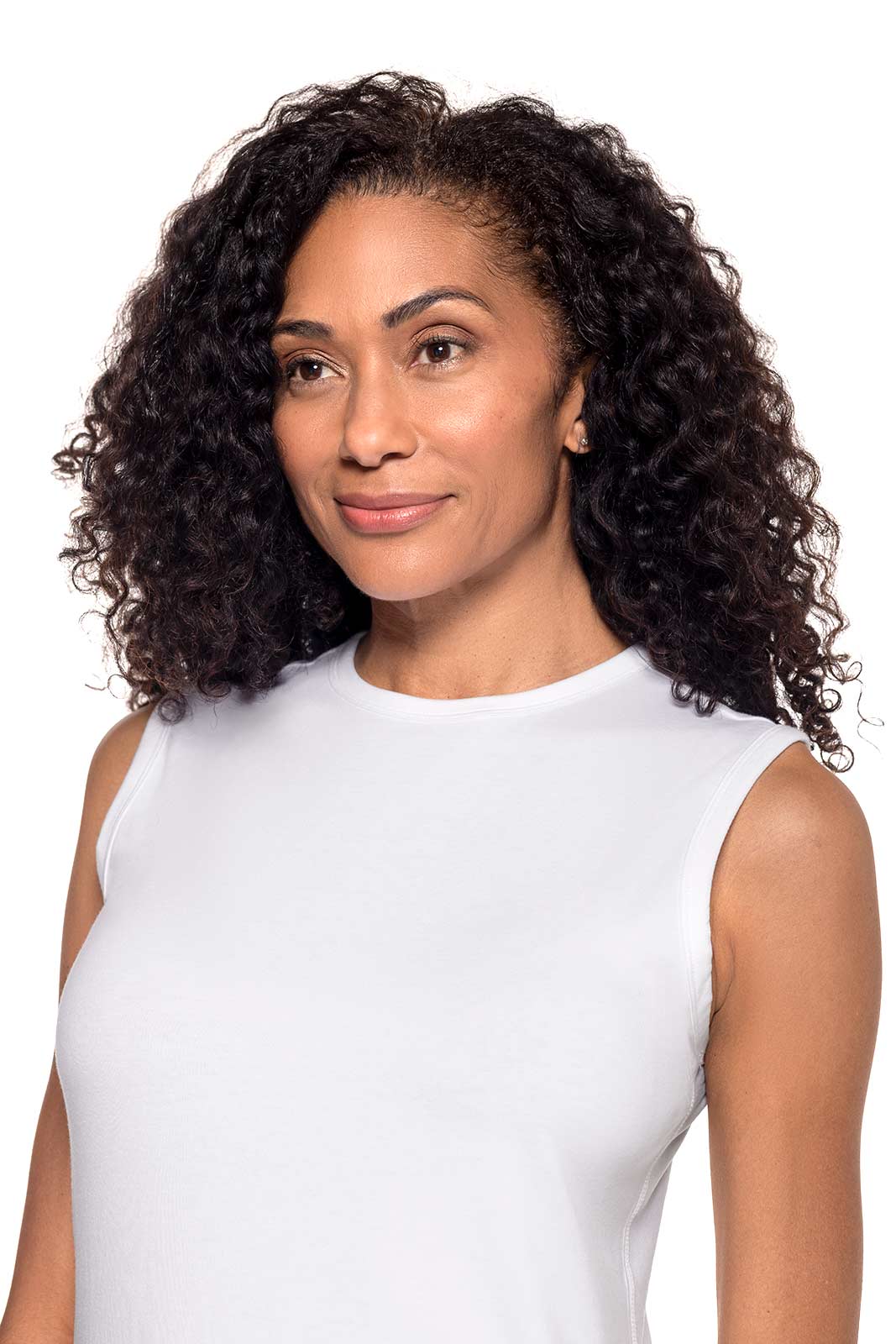 Women's LumaLeo High Neck Tank Top | White