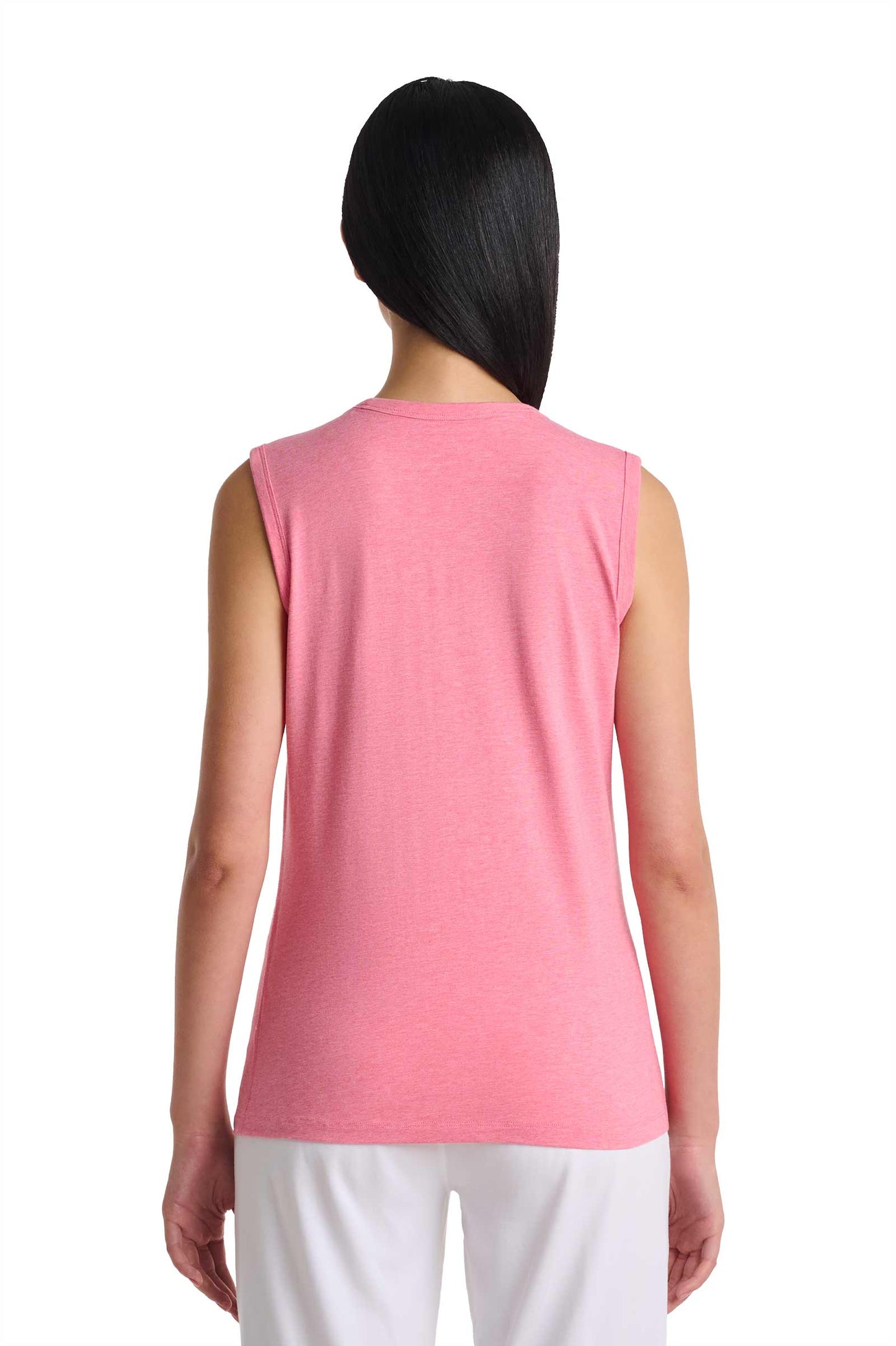 Women's LumaLeo High Neck Tank Top | Flamingo Pink Heather