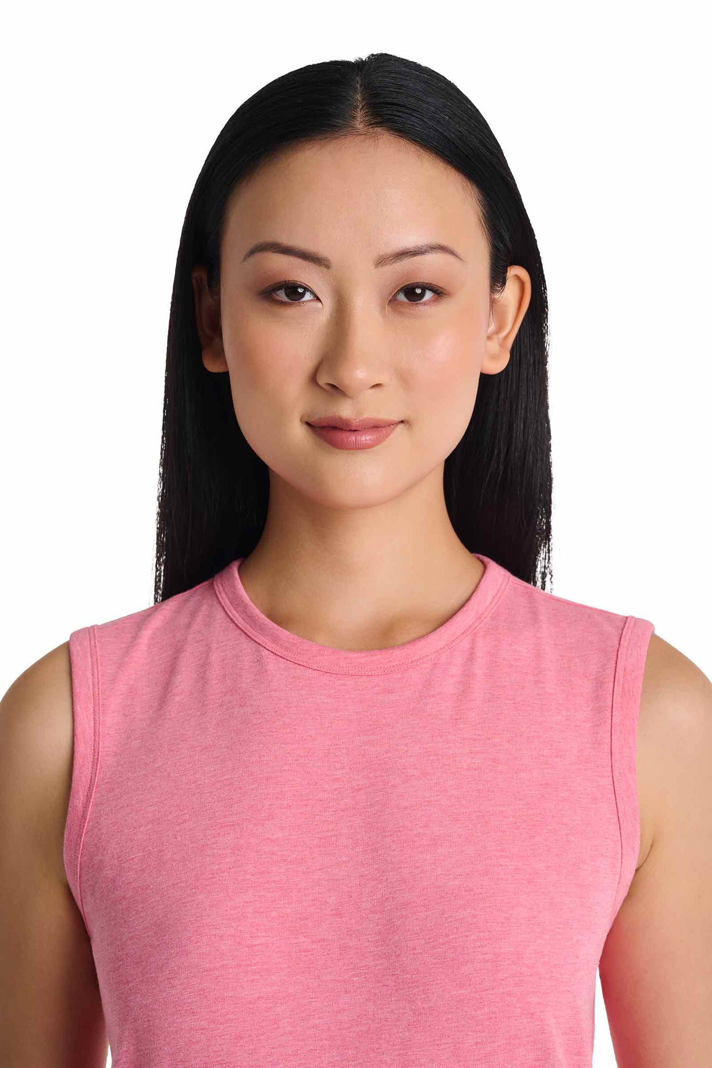 Women's LumaLeo High Neck Tank Top | Flamingo Pink Heather