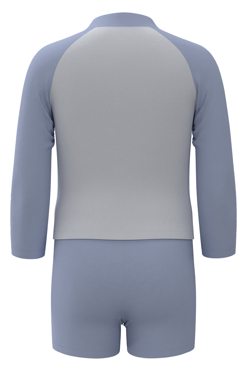 Kid's Wave Rash Guard Set | Periwinkle Colorblock