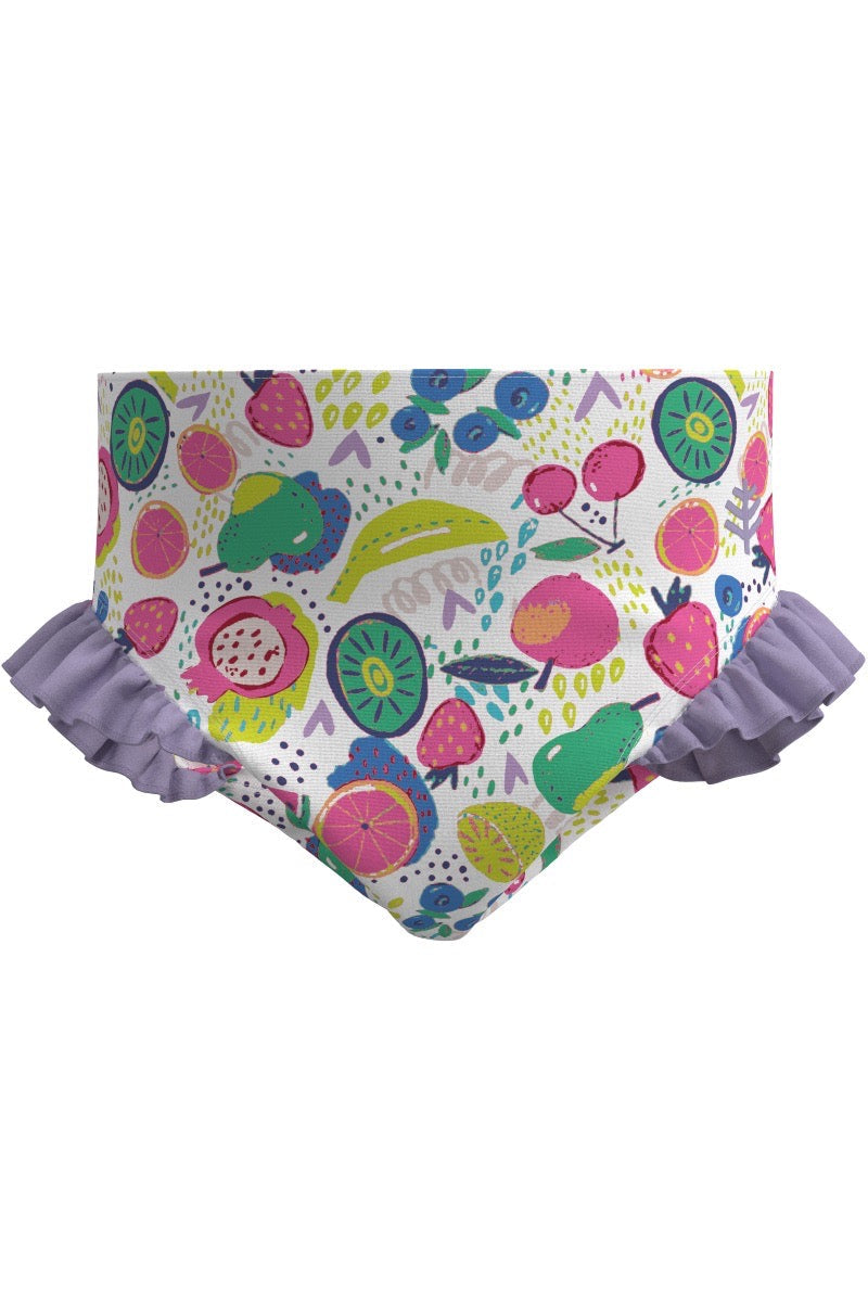Kid's Guppy Ruffle Rash Guard Set | Lavendula Colorblock