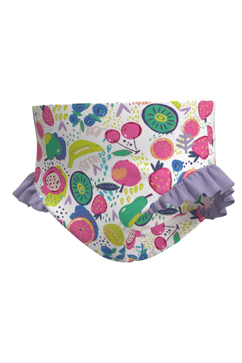 Kid's Guppy Ruffle Rash Guard Set | Lavendula Colorblock