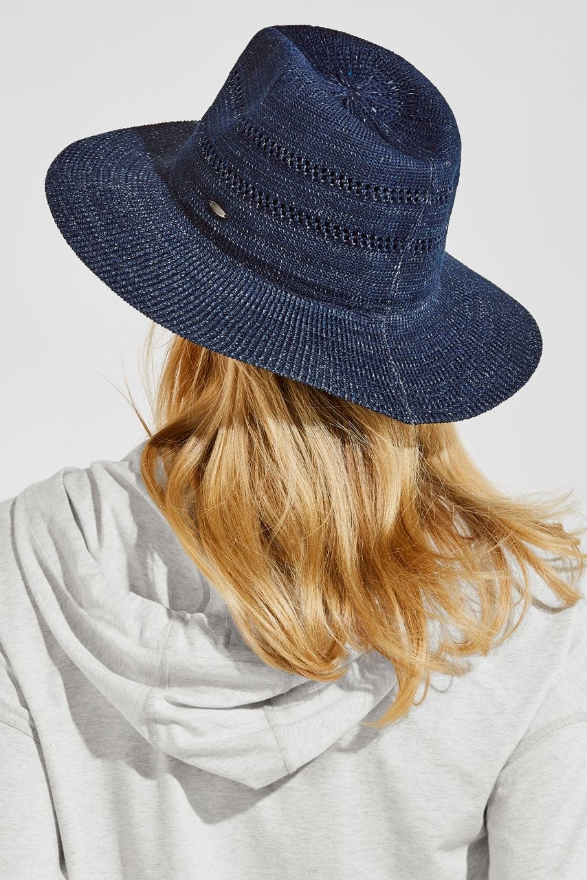 Women's Nikki Crochet Fedora | Navy
