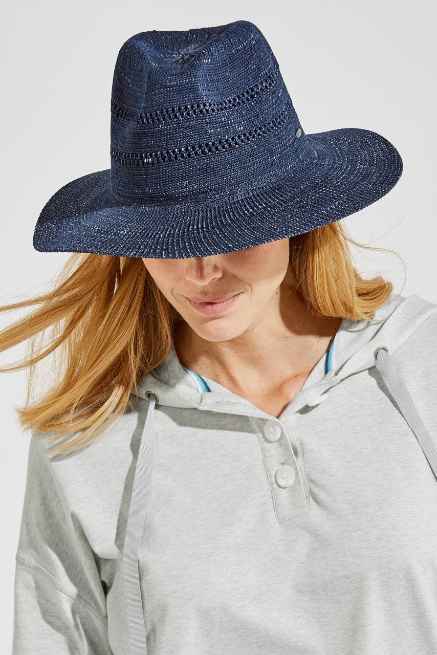 Women's Nikki Crochet Fedora | Navy
