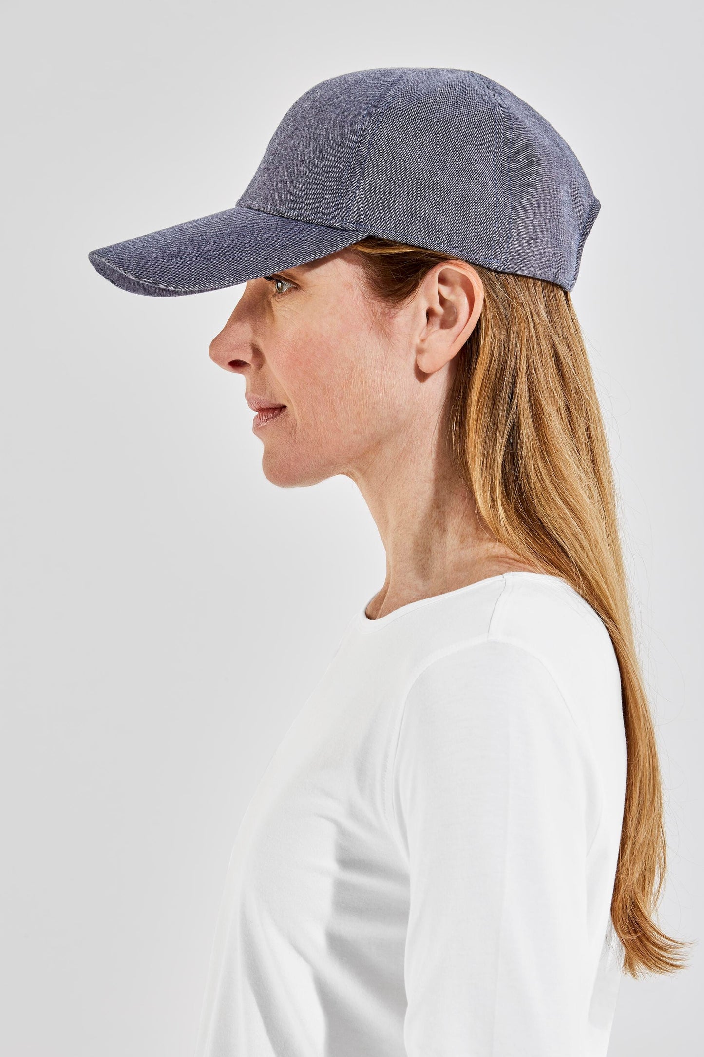 Unisex Zayne Cotton Ball Cap | Denim Blue