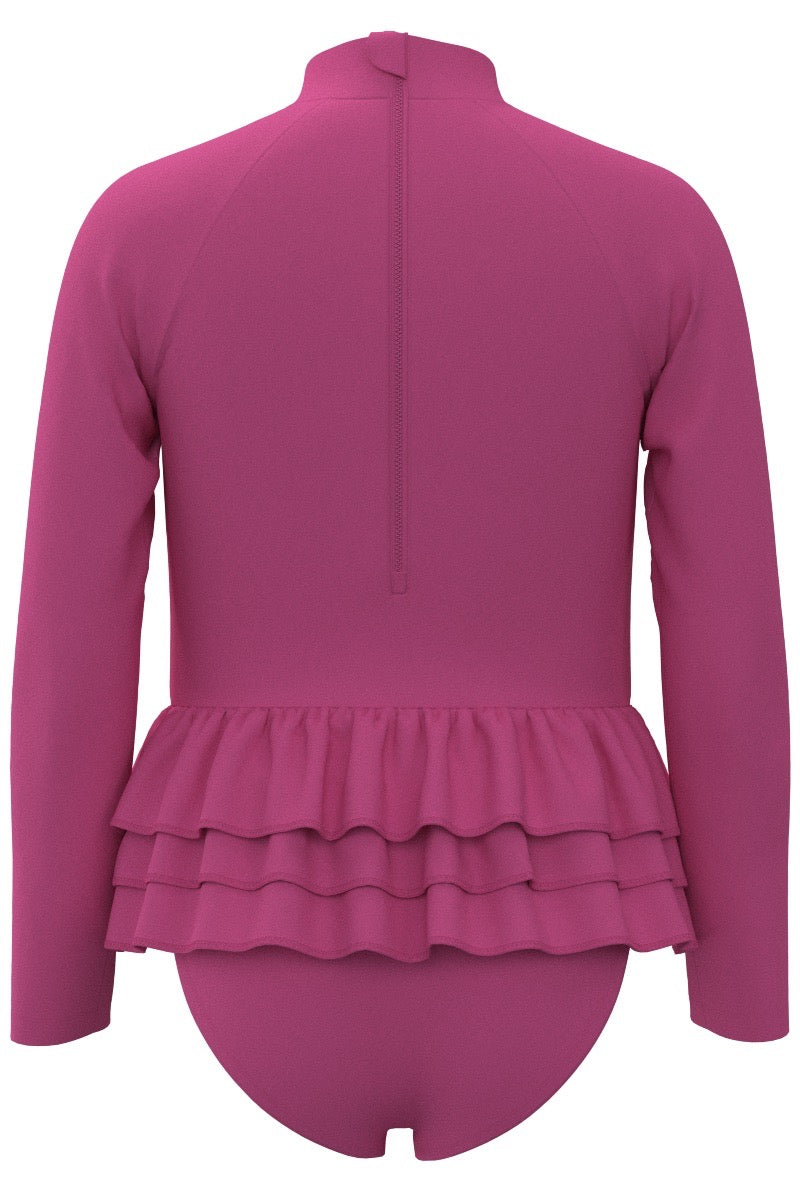 Kid's Kailani Long Sleeve Swimsuit | Tulip Pink