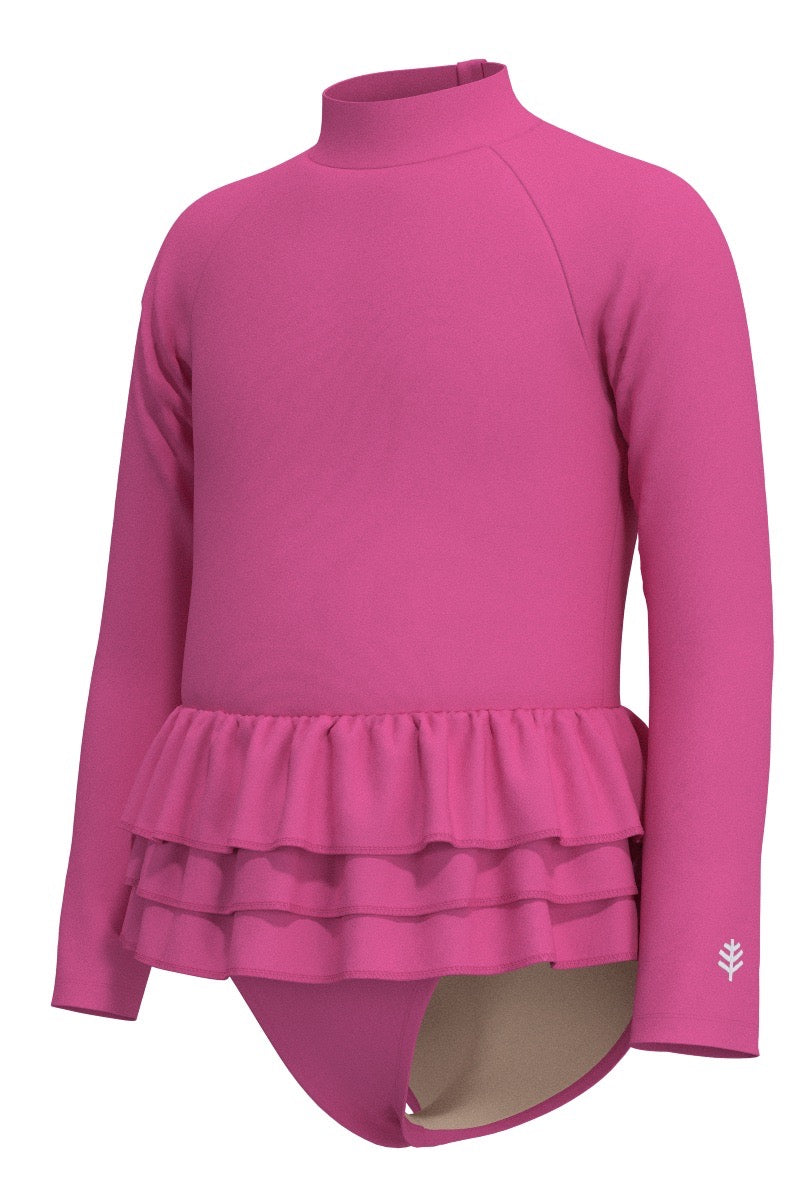 Kid's Kailani Long Sleeve Swimsuit | Tulip Pink