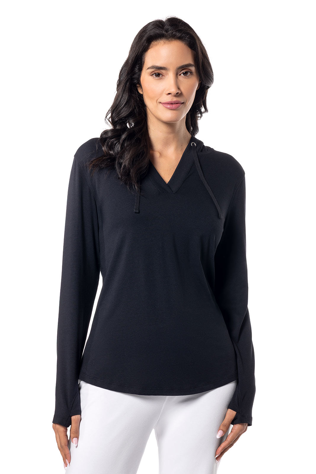 Women's Catalina Hoodie Tunic Top | Black