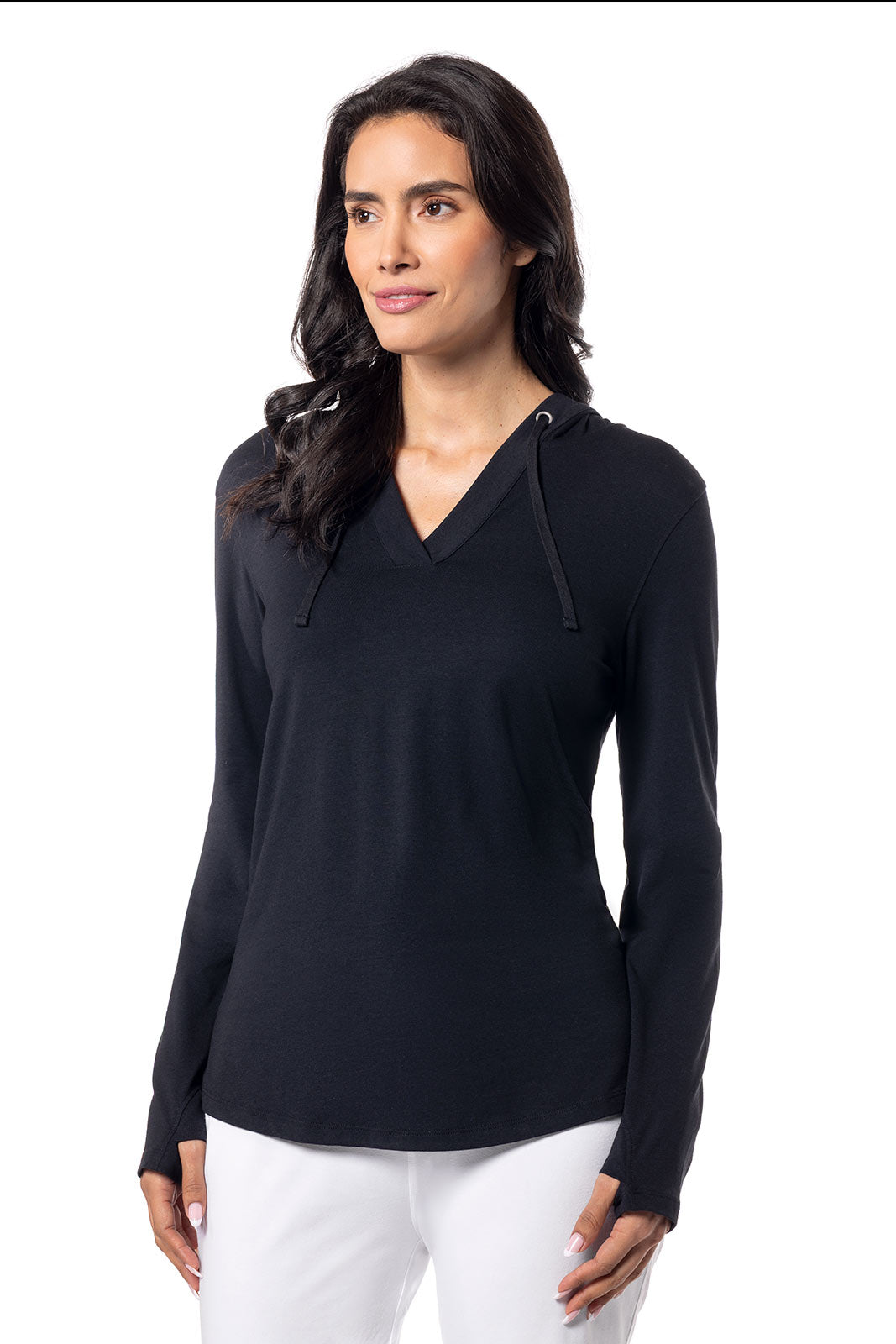 Women's Catalina Hoodie Tunic Top | Black