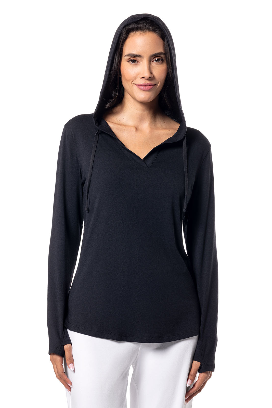 Women's Catalina Hoodie Tunic Top | Black