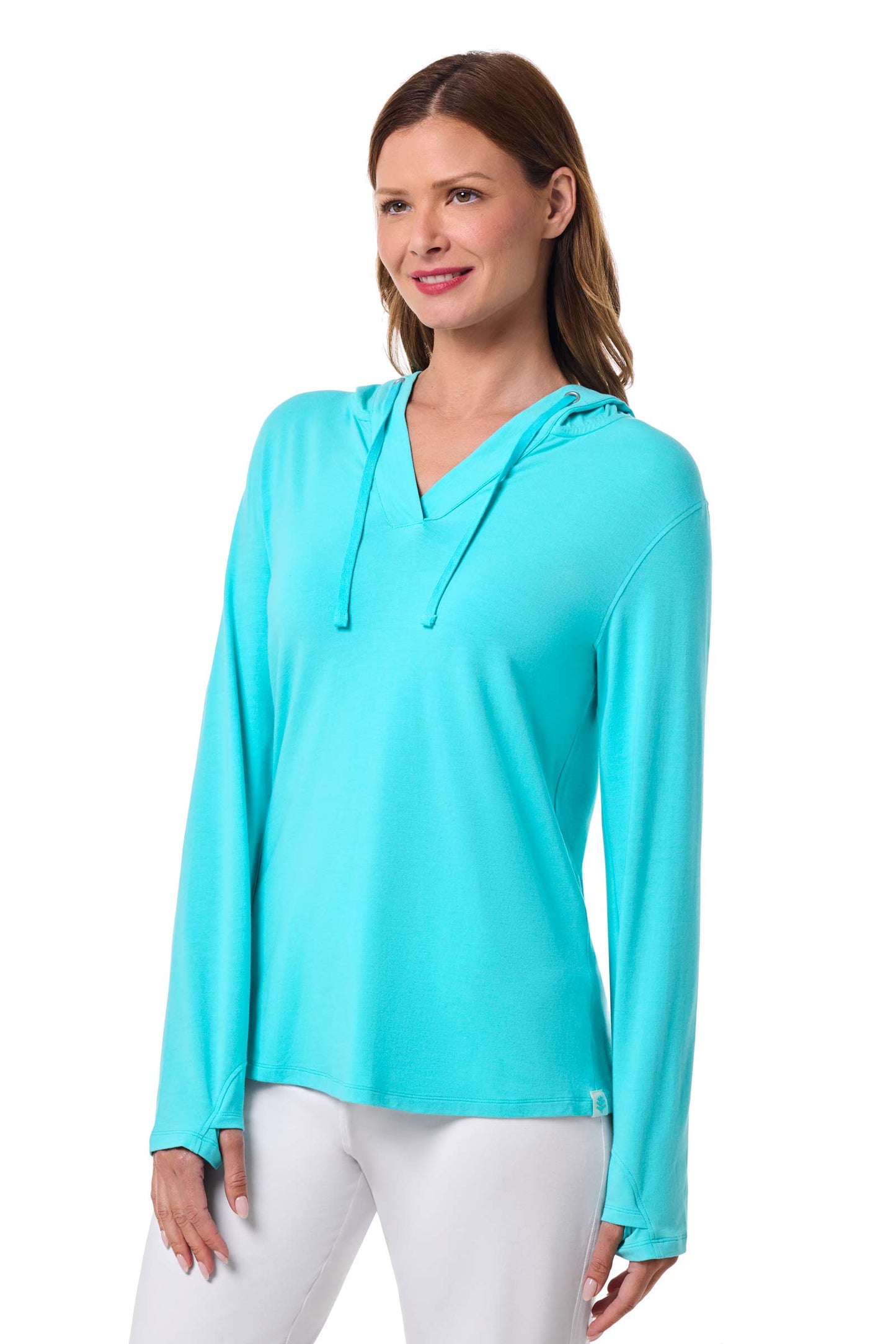Women's Catalina Hoodie Tunic Top | Blue Curacao