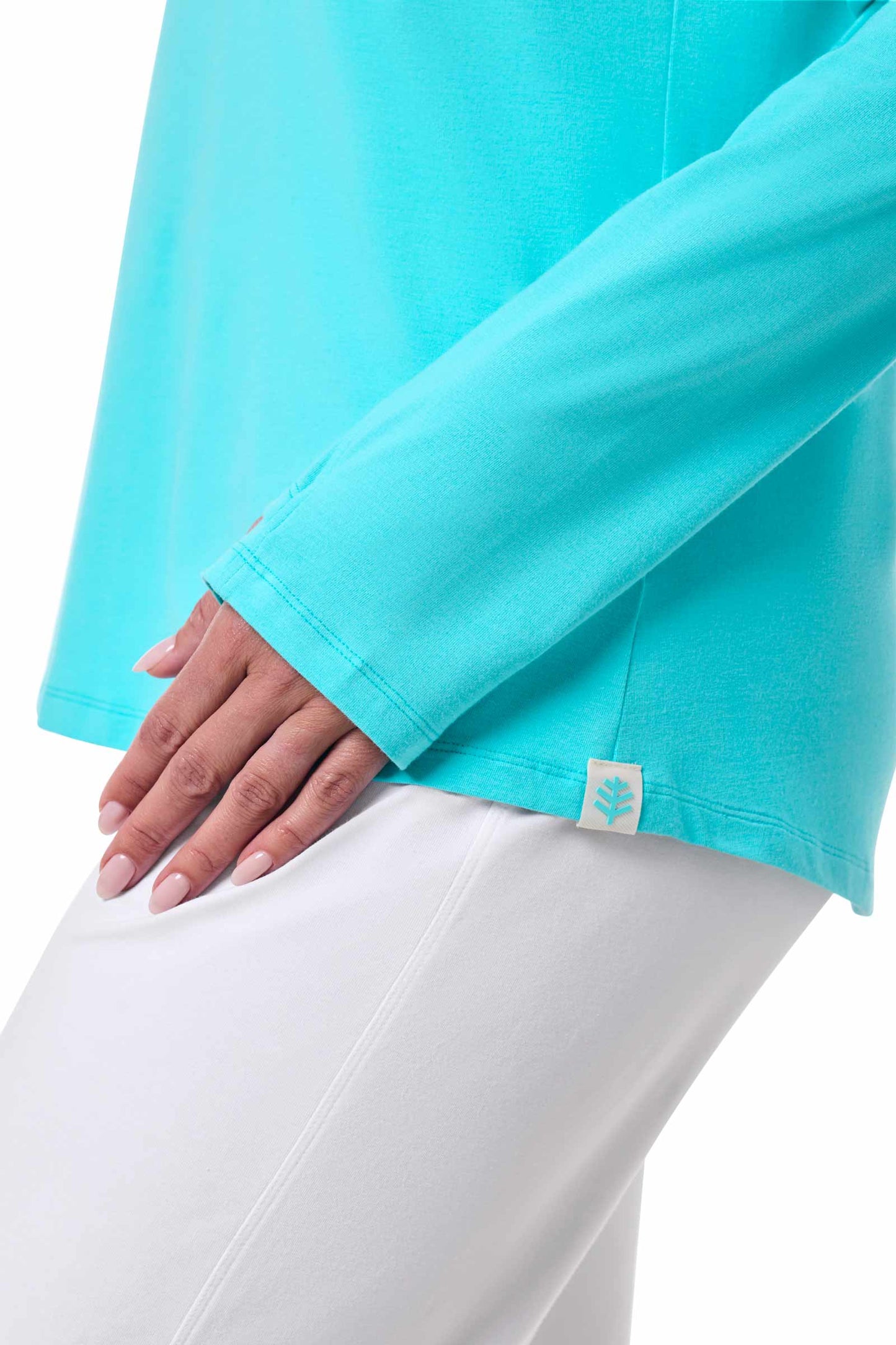 Women's Catalina Hoodie Tunic Top | Blue Curacao