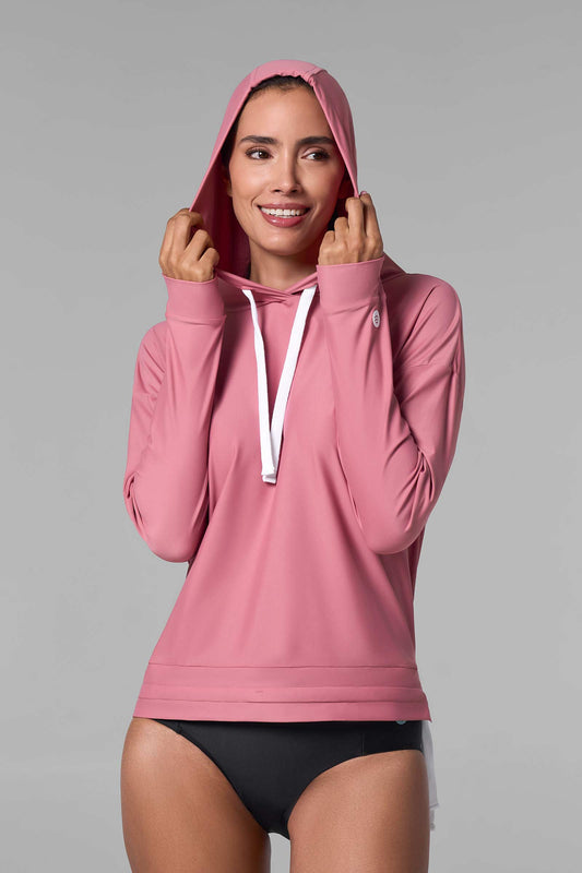 Women's Waikal Swim Hoodie | Terracotta Rose