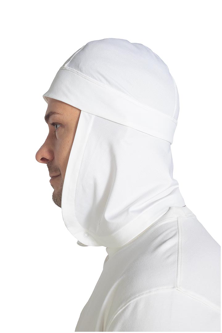 Unisex Prismatic Drape Cap | White