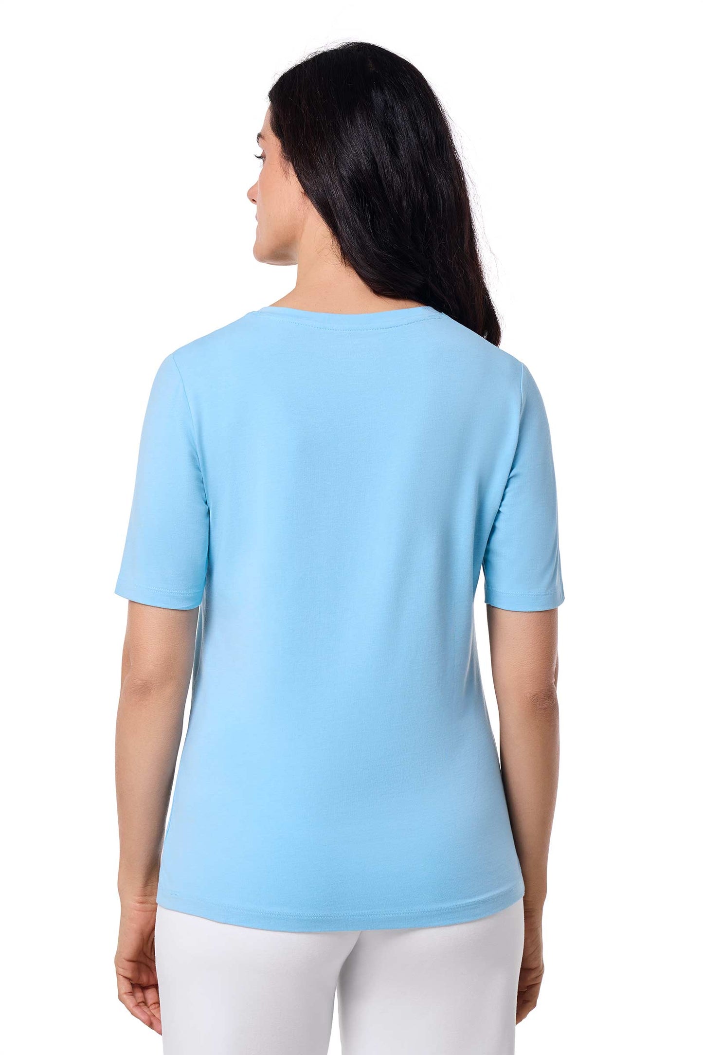 Women's Morada Everyday Short Sleeve V-Neck T-Shirt | Arctic Blue