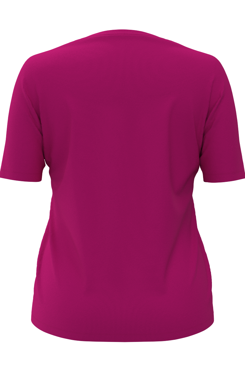 Women's Morada Everyday Short Sleeve V Neck T-Shirt | Fuchsia