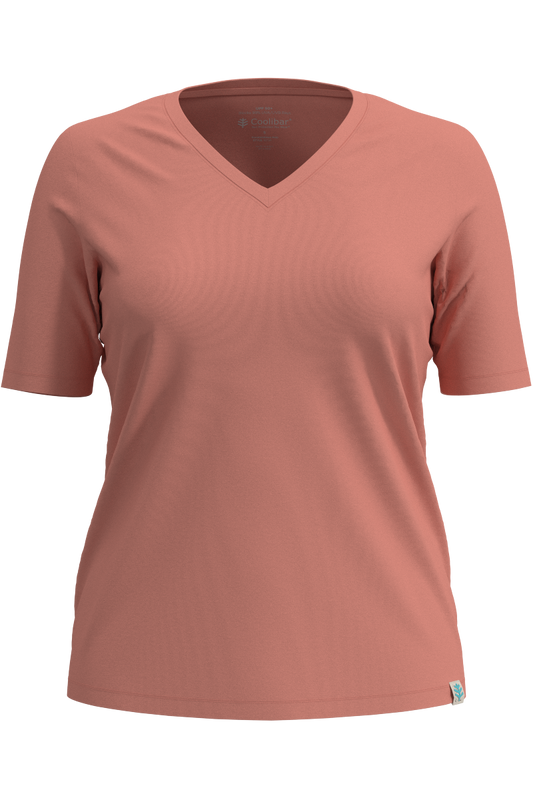 Women's Morada Everyday Short Sleeve V Neck T-Shirt | Soft Blush