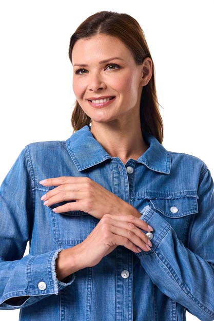 Women's Everglade Chambray Cropped Jacket | Light Indigo Chambray