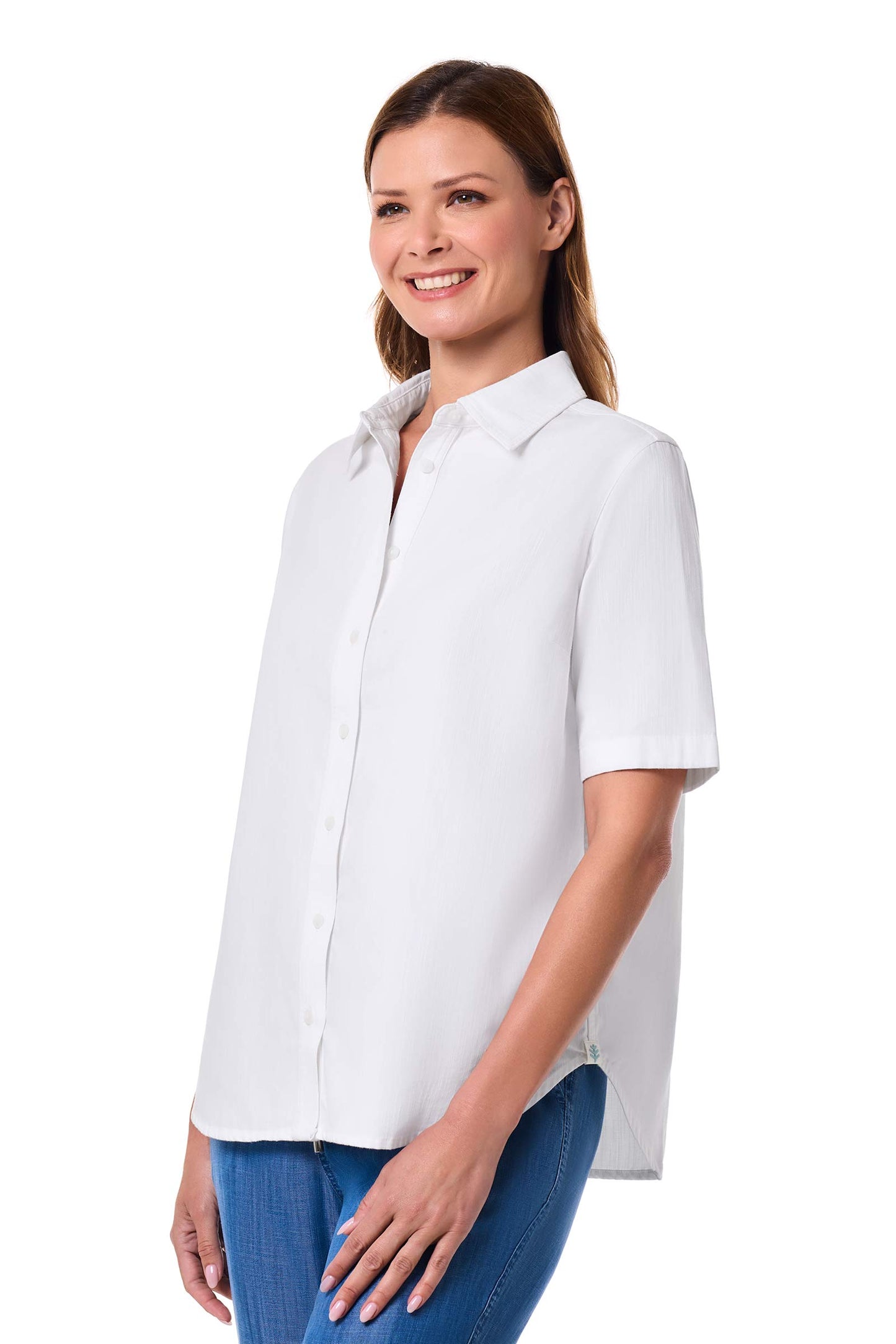 Women's Everglade Chambray Short Sleeve Shirt | White Chambray