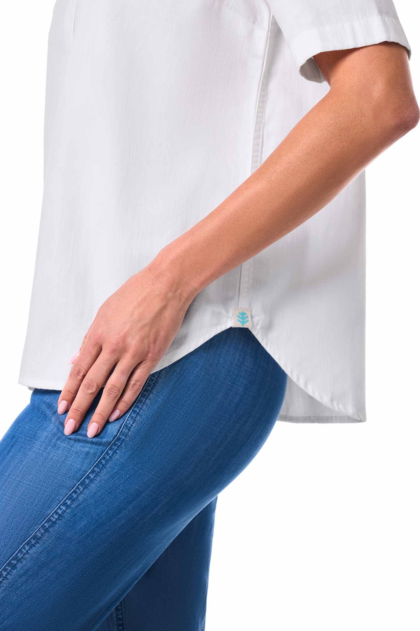 Women's Everglade Chambray Short Sleeve Shirt | White Chambray