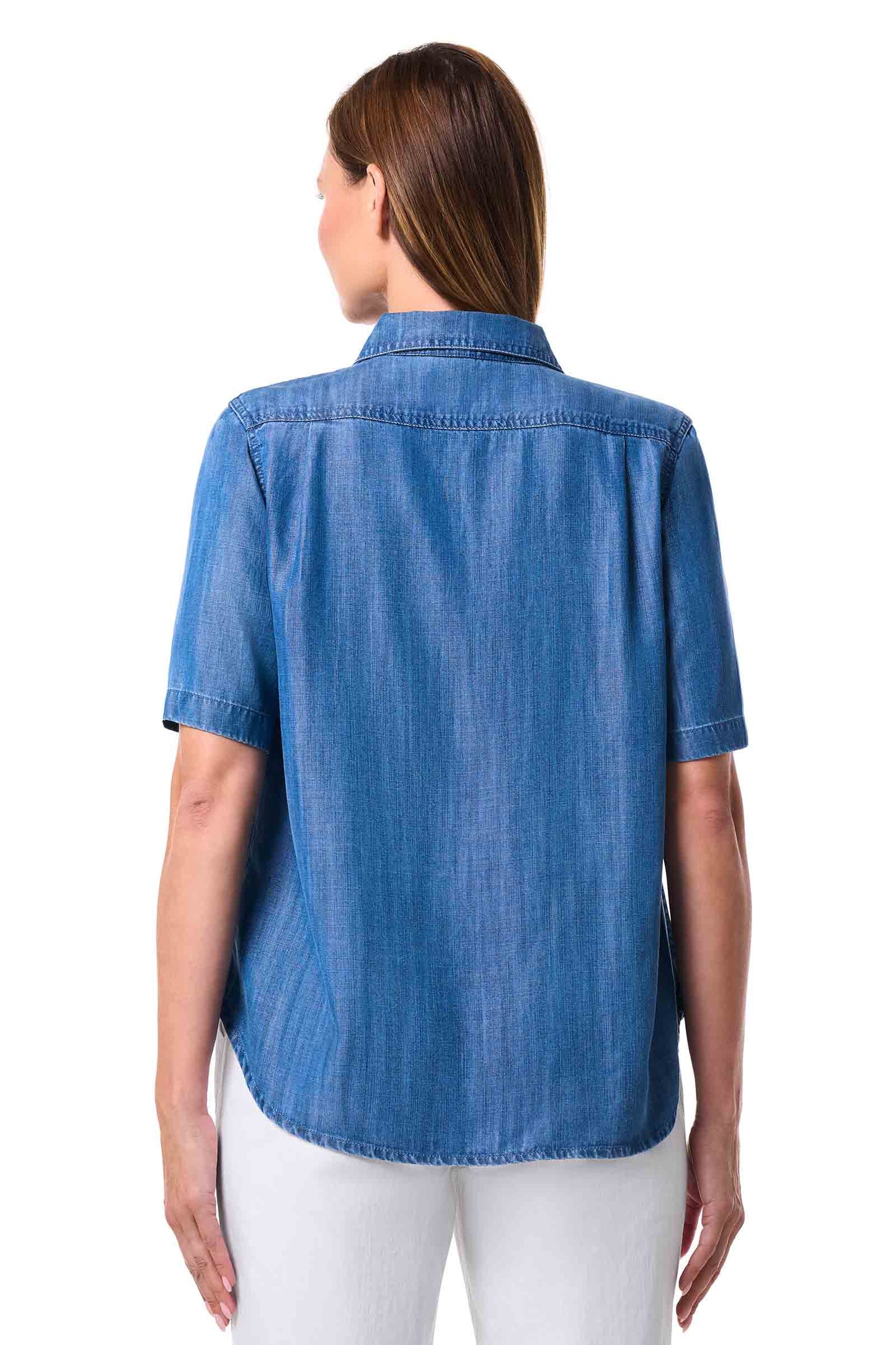 Women's Everglade Chambray Short Sleeve Shirt | Light Indigo Chambray