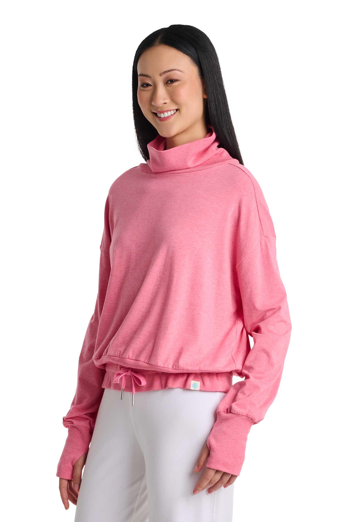 Women's Bay Harbor Tie Waist T-Shirt | Flamingo Pink Heather