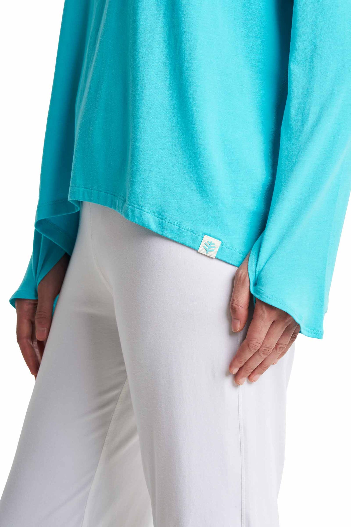 Women's LumaLeo Drape T-Shirt | Blue Curacao