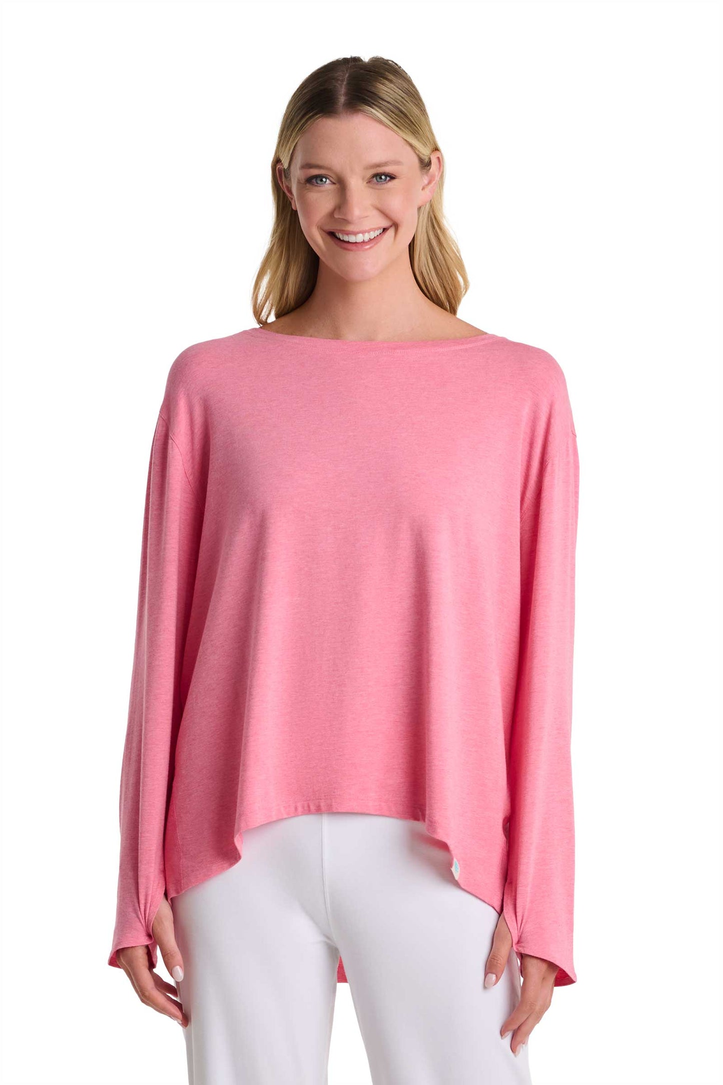 Women's LumaLeo Drape T-Shirt | Flamingo Pink Heather