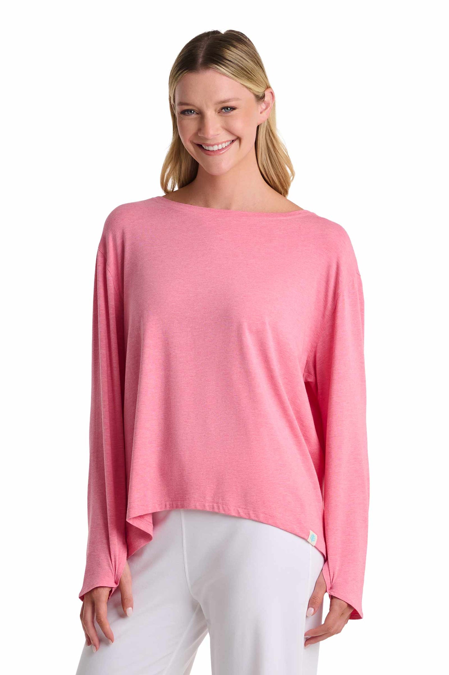 Women's LumaLeo Drape T-Shirt | Flamingo Pink Heather