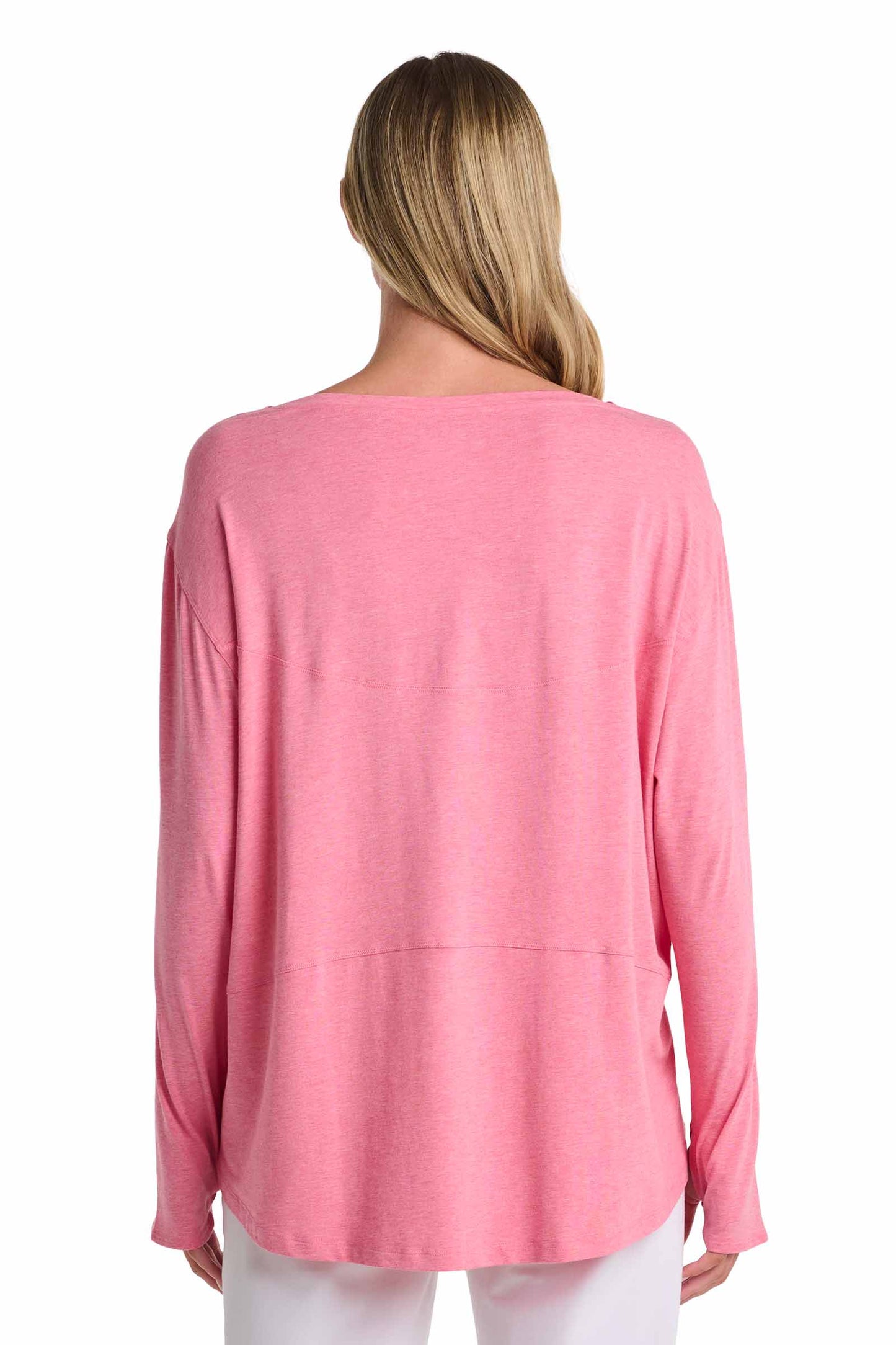 Women's LumaLeo Drape T-Shirt | Flamingo Pink Heather