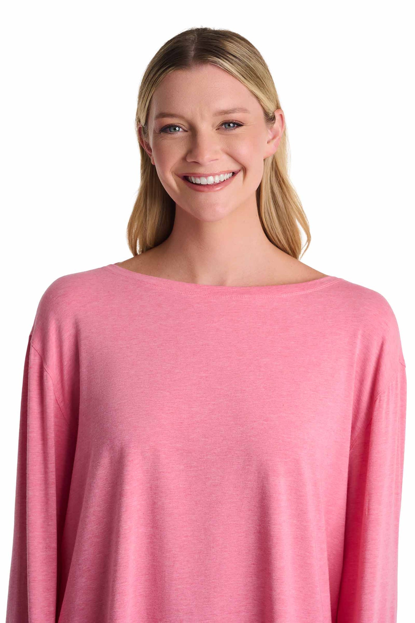 Women's LumaLeo Drape T-Shirt | Flamingo Pink Heather